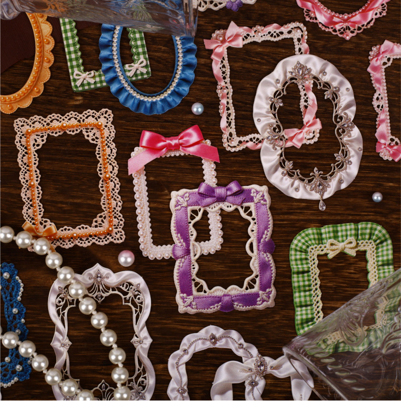 Papercraft Supply Ribbon - 8 시트 빈티지 리본 테두리 리본