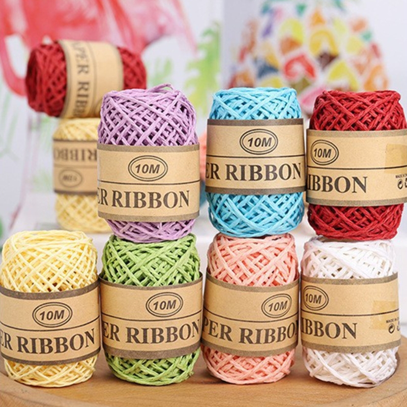 Papercraft Supply Ribbon - 직조 및 선물 포장용 종이 리본
