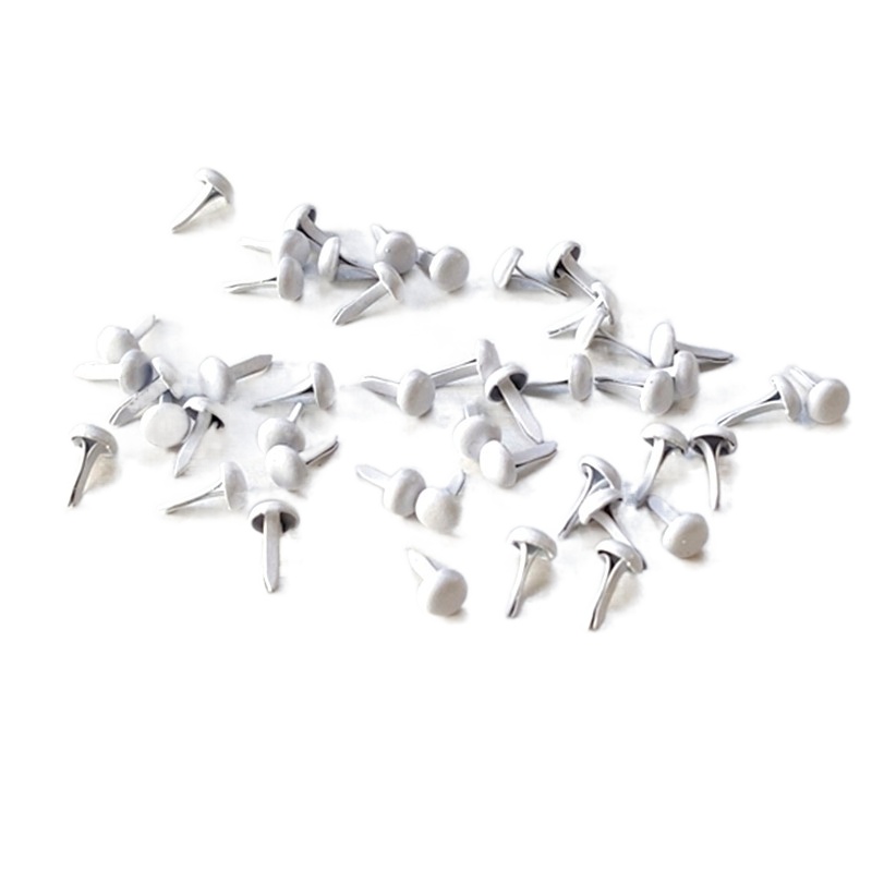 Papercraft Supply Invitation - 500pcs 4.5mm 화이트 금속 brads scrapbooking