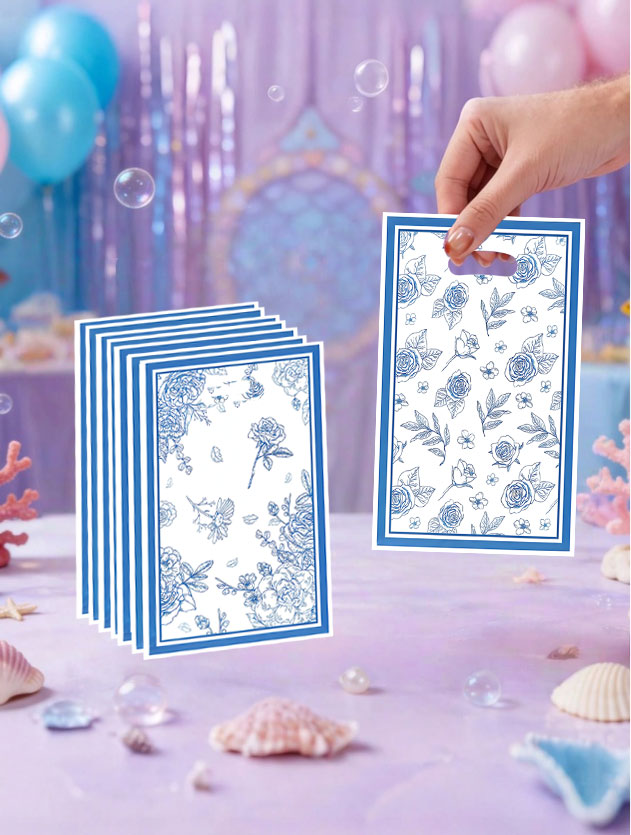 Party Event Supply Store - 20개/40개 파티 선물 가방, 파란색과 흰색,