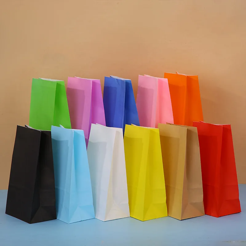 10/20/50pcs 다채로운 크래프트 종이 가방 식품 - Event Party Shop 리뷰 및 가격