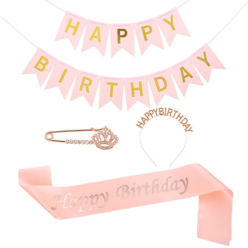 G92D 4 조각 생일 파티 장식 샴페인 생일 세트 밝 - Birthday Sash Glitter 리뷰 및 가격