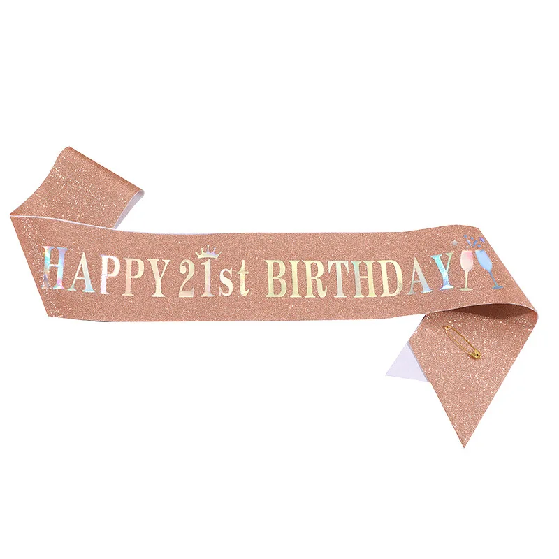 여아용 생일 반짝이 새시, 생일 파티 선물 장식 용품, - Birthday Sash Glitter 리뷰 및 가격