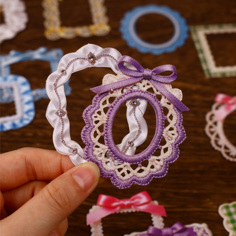1팩/8개 빈티지 리본 테두리 리본 하드 카드 스티커  - Papercraft Supply Ribbon 리뷰 및 가격