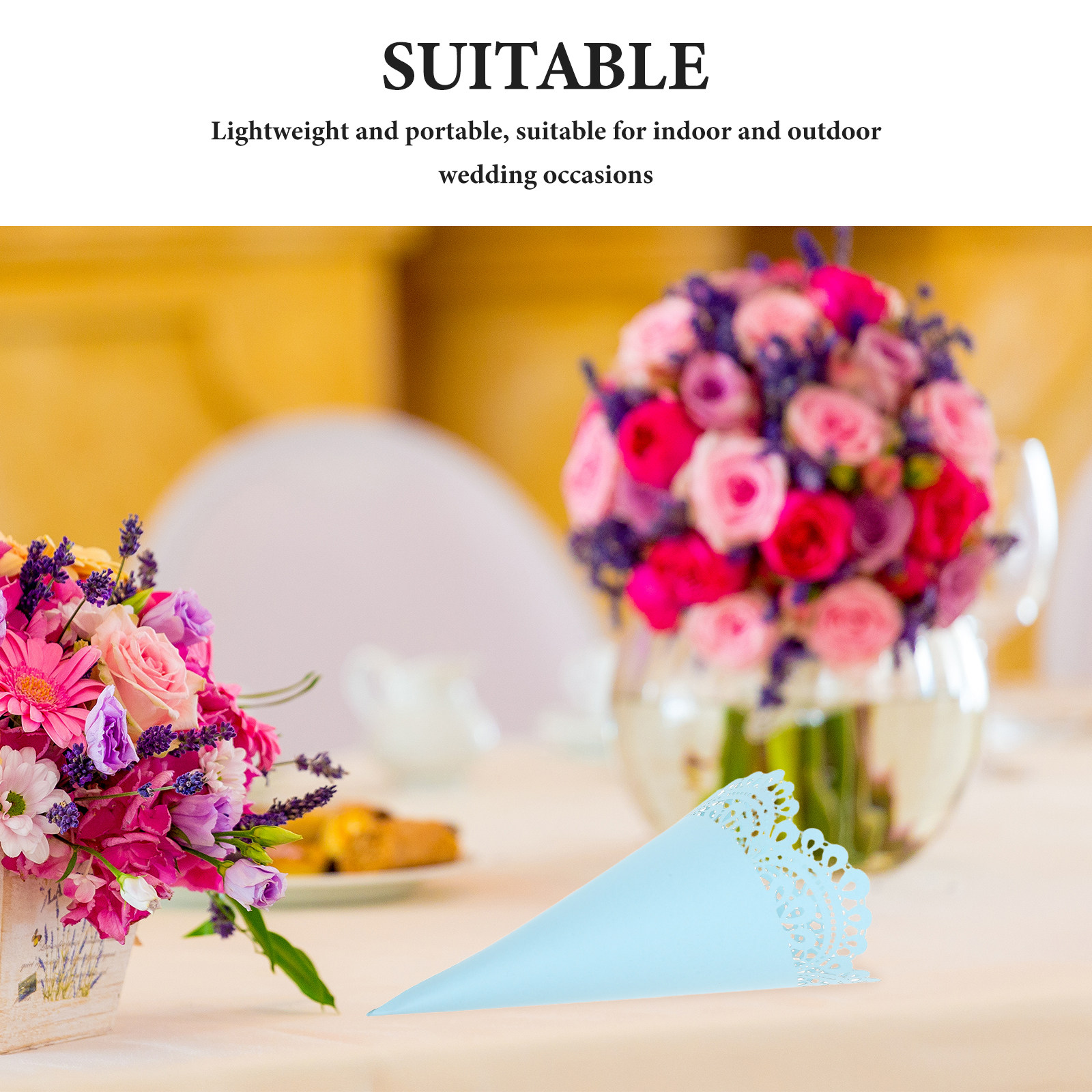 50pcs 웨딩 색종이 조각 콘 홀더 꽃 꽃다발 콘 공 - Papercraft Supply Confetti 리뷰 및 가격