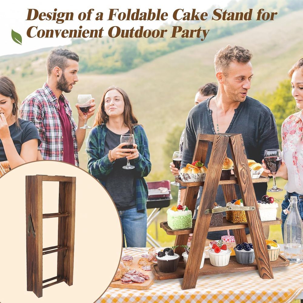 3단 컵케이크 스탠드(스윙형, 하단 장식, 탈부착 트레 - Cupcake Stand Tier 리뷰 및 가격
