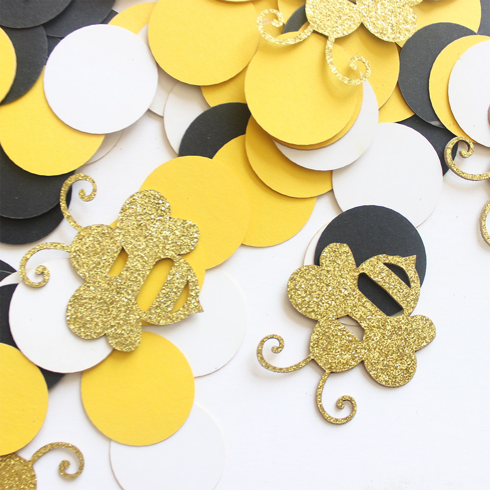 1세트 만화 벌 모양 종이 조각 원형 컨페티 웨딩 장식 - Papercraft Supply Confetti 리뷰 및 가격